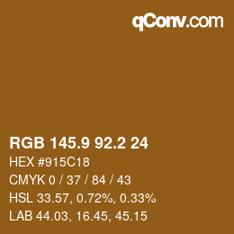 Color code: RGB 145.9 92.2 24 | qconv.com