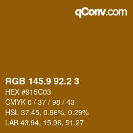 カラーコード: RGB 145.9 92.2 3 | qconv.com