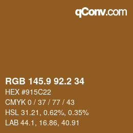 Color code: RGB 145.9 92.2 34 | qconv.com