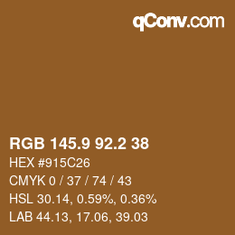 Color code: RGB 145.9 92.2 38 | qconv.com