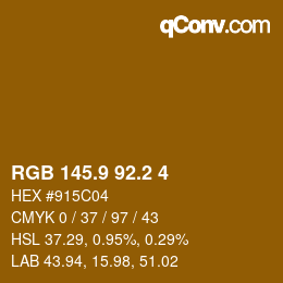 カラーコード: RGB 145.9 92.2 4 | qconv.com