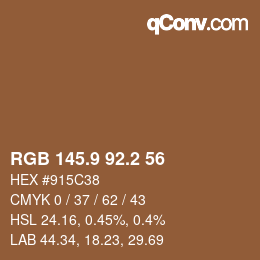 Color code: RGB 145.9 92.2 56 | qconv.com