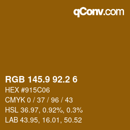 カラーコード: RGB 145.9 92.2 6 | qconv.com