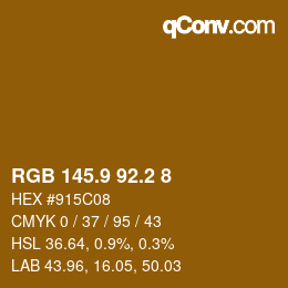 カラーコード: RGB 145.9 92.2 8 | qconv.com
