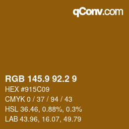 Farbcode: RGB 145.9 92.2 9 | qconv.com