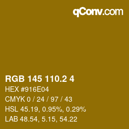 カラーコード: RGB 145 110.2 4 | qconv.com