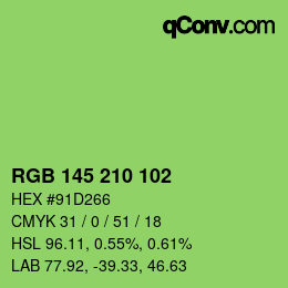 Color code: RGB 145 210 102 | qconv.com