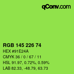 Color code: RGB 145 226 74 | qconv.com