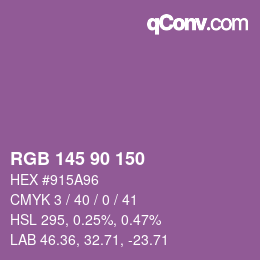 Farbcode: RGB 145 90 150 | qconv.com