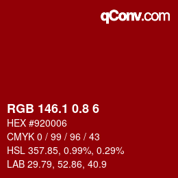 カラーコード: RGB 146.1 0.8 6 | qconv.com