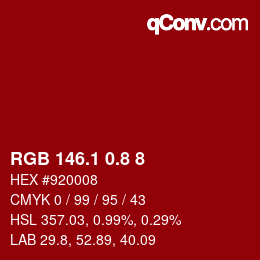 カラーコード: RGB 146.1 0.8 8 | qconv.com
