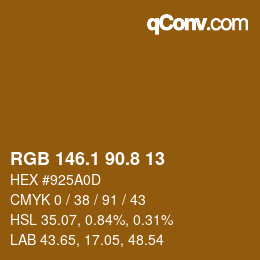 Color code: RGB 146.1 90.8 13 | qconv.com