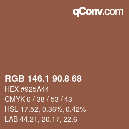 Color code: RGB 146.1 90.8 68 | qconv.com