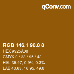 カラーコード: RGB 146.1 90.8 8 | qconv.com