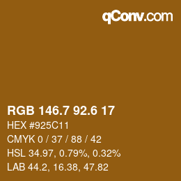 カラーコード: RGB 146.7 92.6 17 | qconv.com