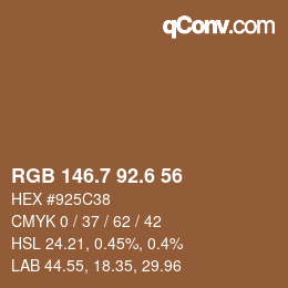 カラーコード: RGB 146.7 92.6 56 | qconv.com