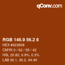 カラーコード: RGB 146.9 56.2 8 | qconv.com