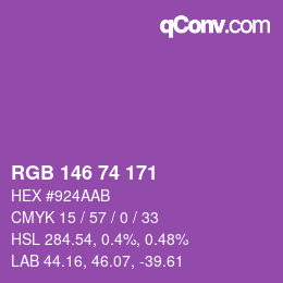 Farbcode: RGB 146 74 171 | qconv.com