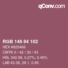 Farbcode: RGB 146 84 102 | qconv.com