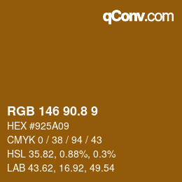 Color code: RGB 146 90.8 9 | qconv.com