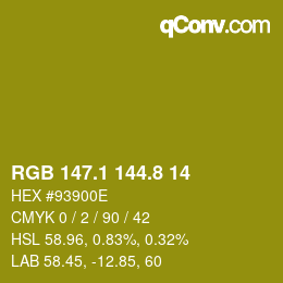 カラーコード: RGB 147.1 144.8 14 | qconv.com