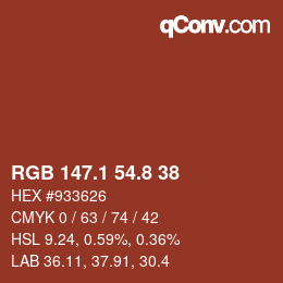 Color code: RGB 147.1 54.8 38 | qconv.com