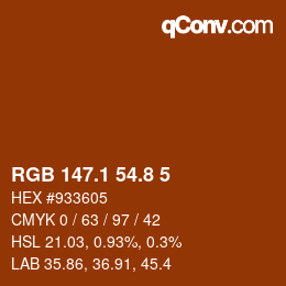Color code: RGB 147.1 54.8 5 | qconv.com