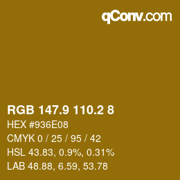 Color code: RGB 147.9 110.2 8 | qconv.com