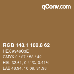 Color code: RGB 148.1 108.8 62 | qconv.com