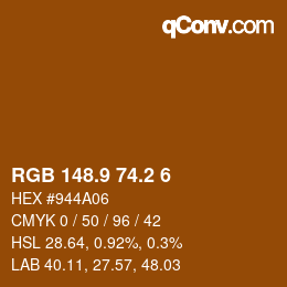 Color code: RGB 148.9 74.2 6 | qconv.com