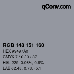 Color code: RGB 148 151 160 | qconv.com