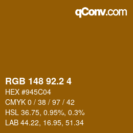 Code couleur: RGB 148 92.2 4 | qconv.com