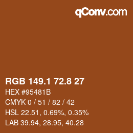 Color code: RGB 149.1 72.8 27 | qconv.com