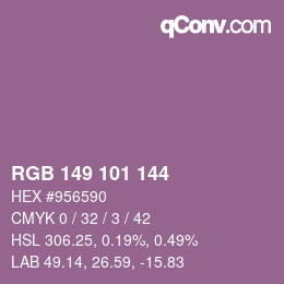Farbcode: RGB 149 101 144 | qconv.com