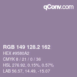 Color code: RGB 149 128.2 162 | qconv.com