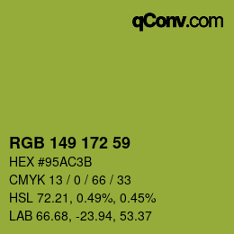Color code: RGB 149 172 59 | qconv.com