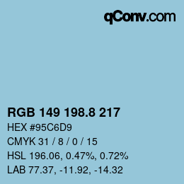 Color code: RGB 149 198.8 217 | qconv.com