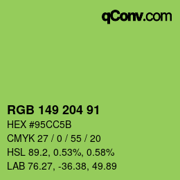 Farbcode: RGB 149 204 91 | qconv.com