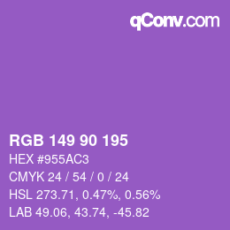 Farbcode: RGB 149 90 195 | qconv.com