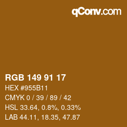 Color code: RGB 149 91 17 | qconv.com