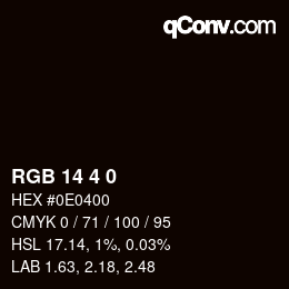 Farbcode: RGB 14 4 0 | qconv.com