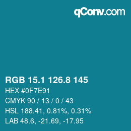 Color code: RGB 15.1 126.8 145 | qconv.com