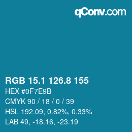 Color code: RGB 15.1 126.8 155 | qconv.com