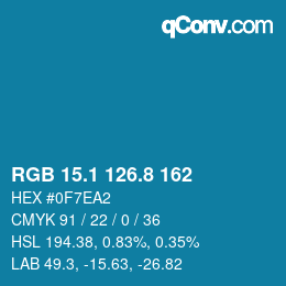 Color code: RGB 15.1 126.8 162 | qconv.com