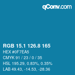 Color code: RGB 15.1 126.8 165 | qconv.com