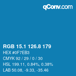 Color code: RGB 15.1 126.8 179 | qconv.com