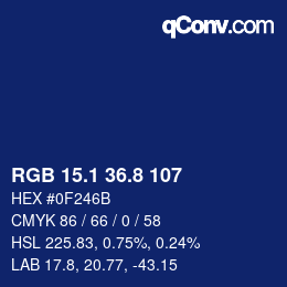 Color code: RGB 15.1 36.8 107 | qconv.com