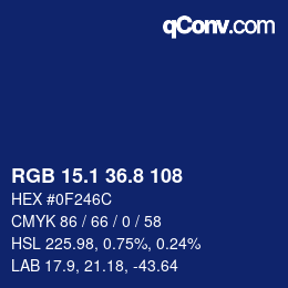 Color code: RGB 15.1 36.8 108 | qconv.com