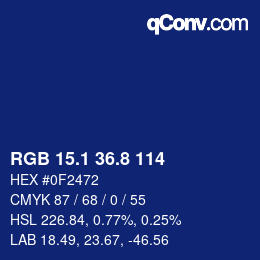 Color code: RGB 15.1 36.8 114 | qconv.com