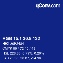 カラーコード: RGB 15.1 36.8 132 | qconv.com